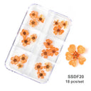 12/18Pcs/box 3D Dried Flowers Nail Art Decorations Dry Floral Bloom Stickers DIY Manicure Charms Designs For Nails Accessories  ourlum.com SSDF20  