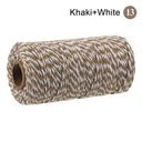 Cotton Macrame Cord Rope Twine String Crafts DIY Bohemia Wedding Decor  ourlum.com SLQ A13 Khaki White  