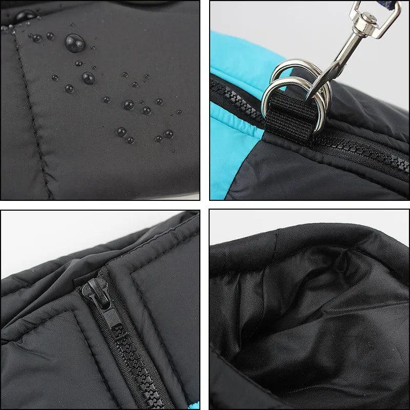 Dog Winter Jacket with Waterproof Puffer and Zipper - Stylish and Cozy Pet Outfit  ourlum.com   