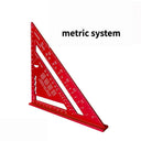 7-Inch Triangle Ruler: Ultimate Carpenter Tool for Precise Measurements  ourlum.com Red Metric system  