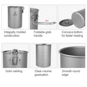 Lightweight Titanium Camping Pot 900ml with Folding Handle