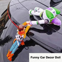 Toy Story Funny Dolls Buzz Lightyear Rescue Woody Plush Auto Car Ornament