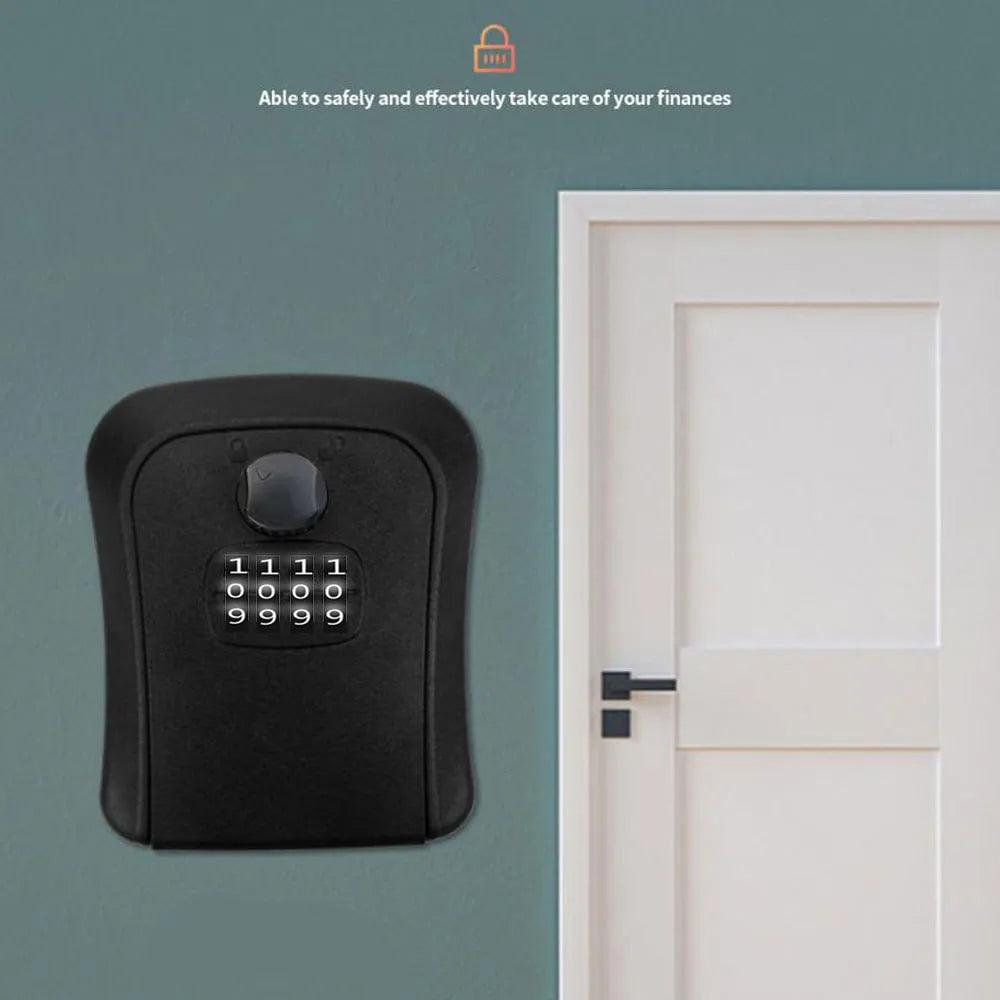 Smart Wall Mounted Key Lock Box: Secure Outdoor Key Safe with Waterproof Protection  ourlum.com   