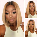 HD Glueless Straight Bob Lace Front Wig 100% Remy Hair