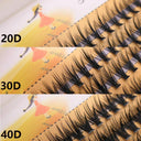 20D/30D Mink Eyelashes 1 Box /60 Bundles Natural eyelashes extension 3D Russia Individual Eyelash Cluster Makeup Tools Eye black  ourlum.com   