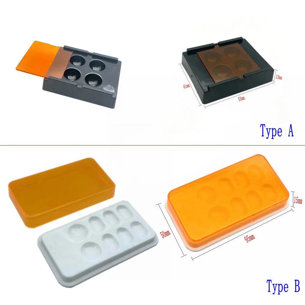 4 Holes/8 Holes  Dental Veneer Storage Box Teeth Patch Shading Light Storage Case Denture Retainer Molar Boxes  ourlum.com   