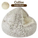 Winter Plush Cat Bed: Cozy Cushion House for Small Dogs