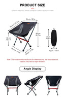 PACOONE Travel Ultralight Folding Chair Portable Moon Seat