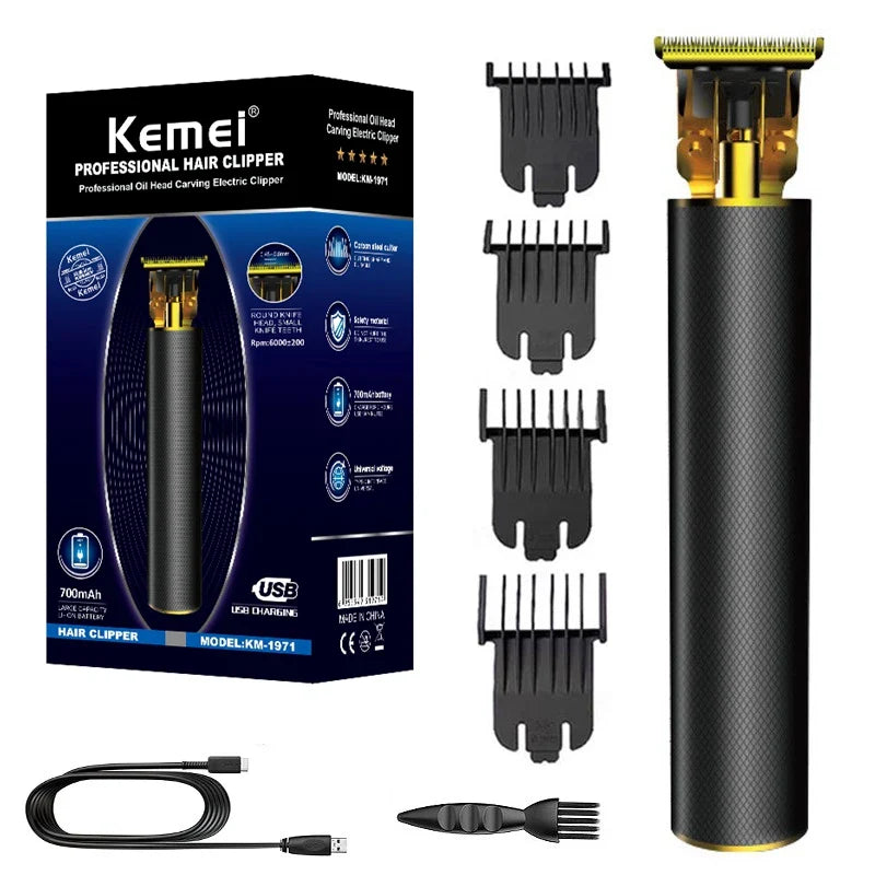 Kemei 1971 Rechargeable Barber Hair Trimmer For Men Electric Professional Beard Hair Clipper Cord/Cordless Hair Cutting Machine