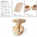 3D Wooden Gramophone Music Box Puzzles Kits for Teen Adults Construction Models Set Toys DIY Assembling Machnical Christmas Gift