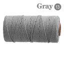 Cotton Macrame Cord Rope Twine String Crafts DIY Bohemia Wedding Decor  ourlum.com SLQ 13 Gray  