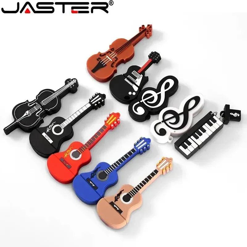 JASTER Cartoon 64GB cute Musical instrument Guitar violin Waterproof USB Flash Drives 8GB Pendrive 16GB USB 2.0 32GB Usb stick