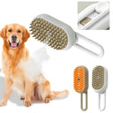 Steamy Dog Brush Electric Spray Cat Hair Brush 3 in1 Grooming Tool