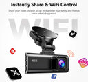 4K Ultra HD Dash Cam with GPS, WiFi, Night Vision