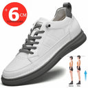 Casual Men Elevator Shoes Height Increase 6CM Lift Sneakers