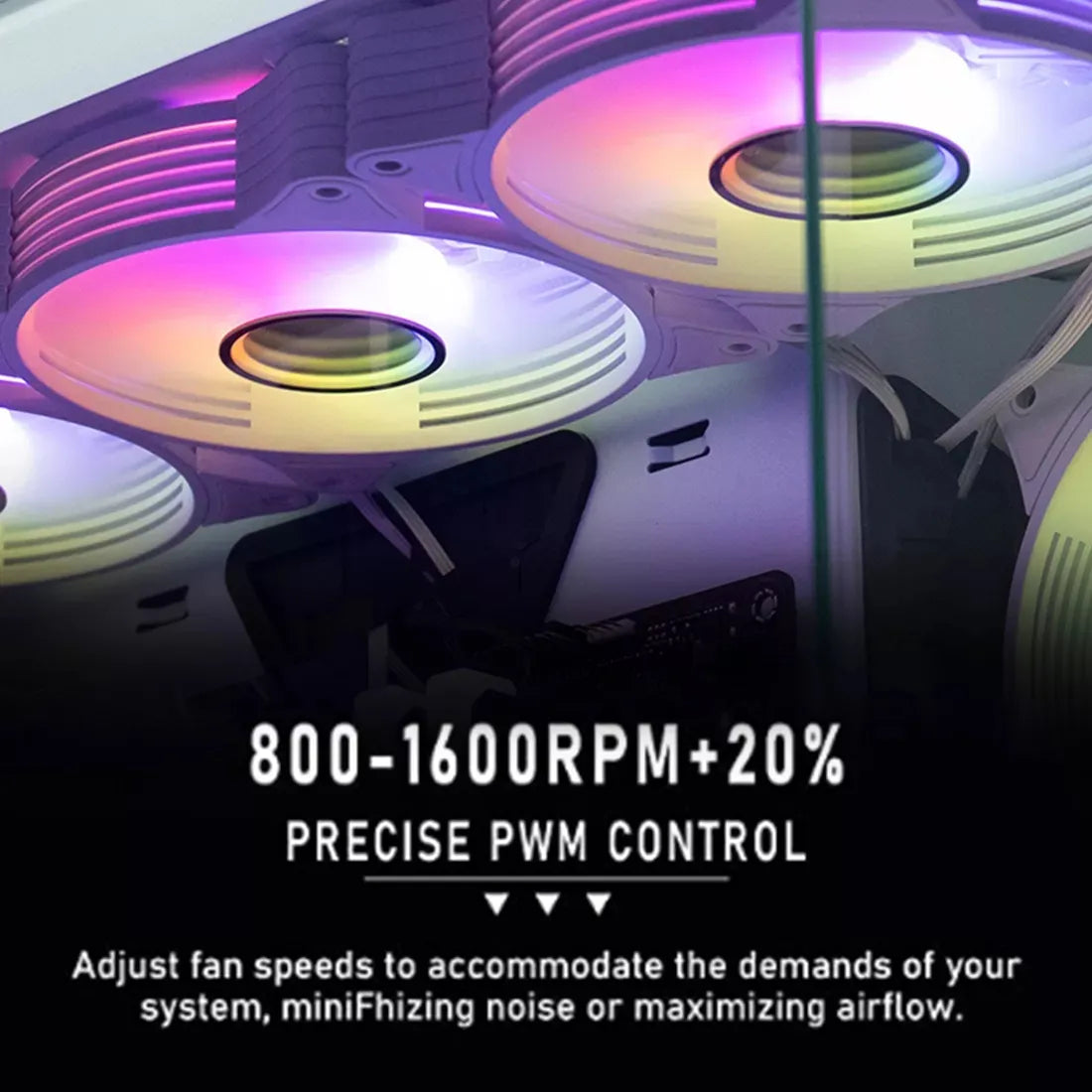 Aigo AR12PRO White Fan: Ultimate Cooling with RGB Lights  ourlum.com   