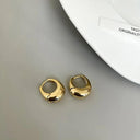 Vintage Gold Zircon Silver Earrings Elegant Allergy-Free Jewelry