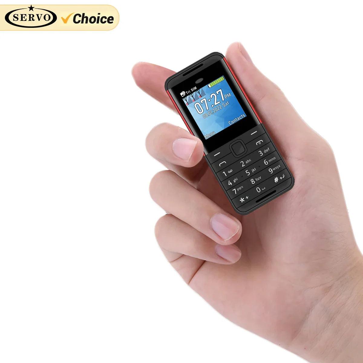 SERVO BM5310 3 SIM Card 3 Standby mini Mobile Phone Auto call recorder Bluetooth dial Speed dial Magic voice 1.3" Cellphone  ourlum.com   