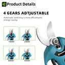 Yofidra 30mm Cordless Electric Pruning Shears with 4 Gears