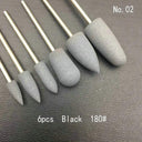 6pcs/set Rubber Silicon Nail Drill Milling Cutter for Manicure Bit Flexible Polisher Machine Electric Nail File Art Tools  ourlum.com GXJ 6-2  