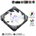 Wovibo RGB ARGB Fan Cooler: Advanced PC Cooling with Customizable Lighting  ourlum.com Single Fan Black as shown in photo ARGB | United State