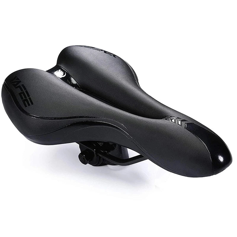 Comfortable Gel Memory Foam Bicycle Saddle for Long Rides - Breathable Cutout Design