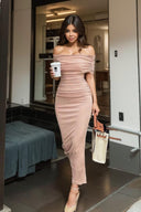 Instahot Elegant Slit Dress Modern Chic Fashion for Youth