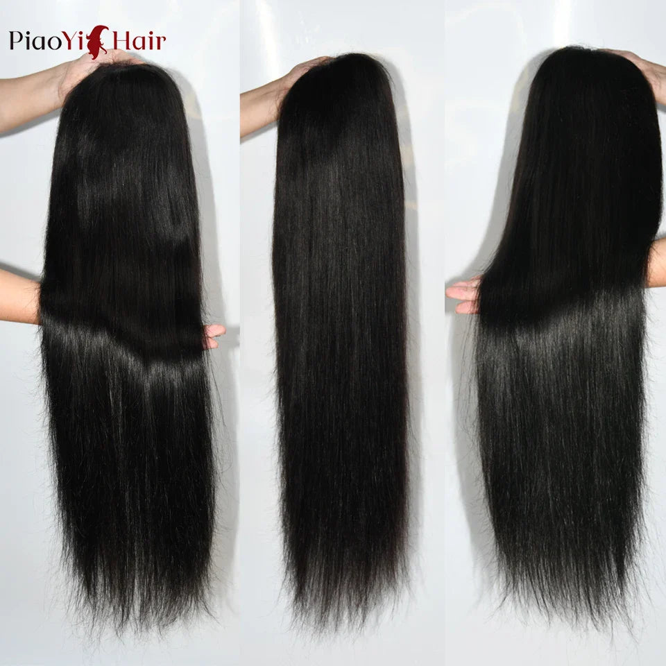 Brazilian Human Hair Lace Front Wig: Premium Remy Straight Wig