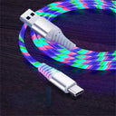 Flow Luminous LED USB Type C Fast Charging Cable for Samsung  OPPO Huawei iPhone - 3A Data Cord  ourlum.com MULTI 1m For Micro 