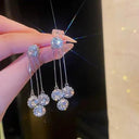 2023 Korean New Light Luxury Zircon Moon Star Earrings