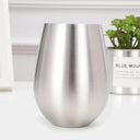 4PCS Stainless Steel Stemless Wine Glasses Unbreakable Cups