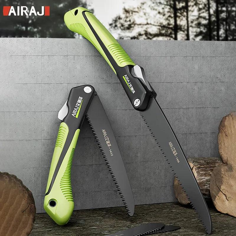 AIRAJ Folding Hand Saw: Multi-Use Steel Blade for Outdoor Activities  ourlum.com 1412  