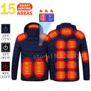 21 Areas Heated Jacket Mens Waterproof Heating Coat Tactical