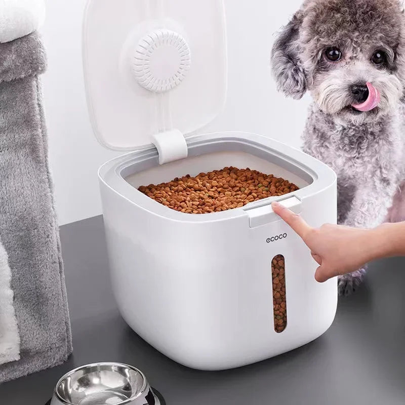 Pet Food Storage Container Seal Airtight with Measuring Cup - Stackable Grain Box  ourlum.com   