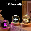 7 Colors Solar System Saturn Crystal Ball Lamp Moon Galaxy Star Led Night Light Bedroom Bedside Decor for Children Friend's Gift  ourlum.com   