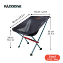 PACOONE Travel Ultralight Folding Chair Portable Moon Seat