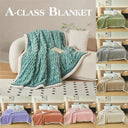 Winter Warm Blanket Skin-Friendly Striped Bedspread Throw