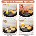 Non-Stick 4-Hole Omelet and Pancake Frying Pan Cookware