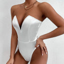 Elegant Deep V-Neck Bodysuit Shapewear - Waist Trainer & Thong Shaper for Women