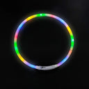 LED Lighted Pet Safety Collar: Bright, Rechargeable, Weatherproof Glow Collar  ourlum Colorful S(35CM) 