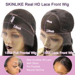 HD Lace Frontal Human Hair Wig - Silky Straight 250% Density for Natural Look and Versatile Styling