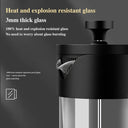 350ML/600ML/1000ML French Press Coffee Maker Glass Brewer