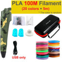 3D Pen for Kids: Endless Possibilities, LED Display, PLA & ABS Compatibility  ourlum.com USB add 100M PLA 2  