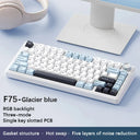 AULA F75 2.4G Wireless Bluetooth Wired Gaming Mechanical Keyboard RGB Customized 75% Layout