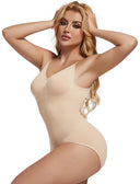 Seamless Backless Bodysuit Shapewear for Women with Open Crotch & Tummy Control