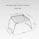 Portable Folding Campfire Grill Stand for Outdoor BBQ Use