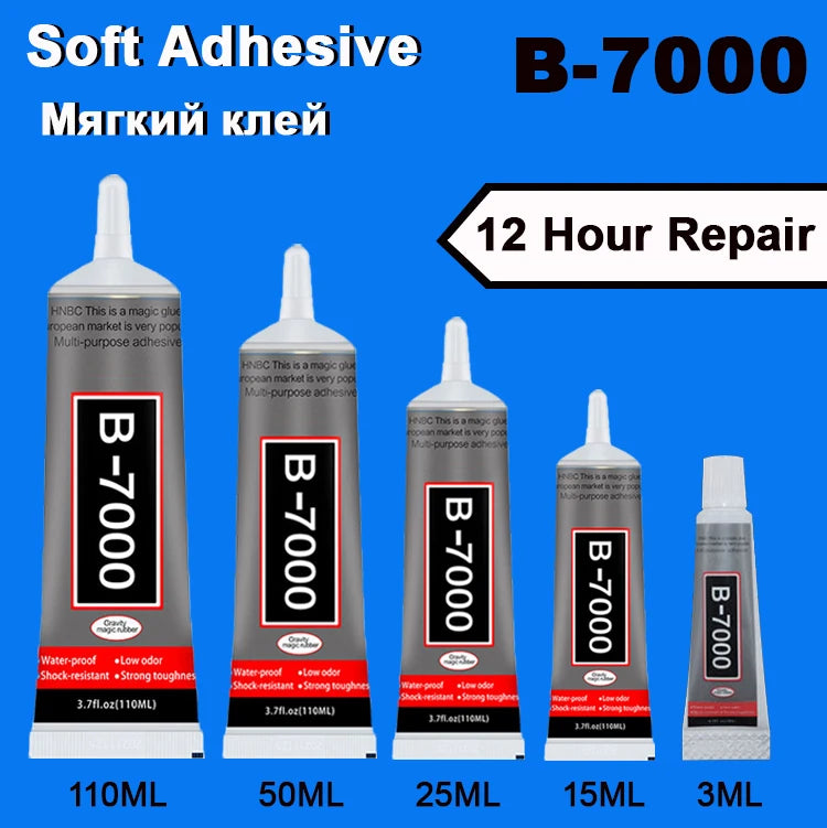 B7000 Glue 15ML 25ML 50ML 110ML Clear Contact Phone Repair Adhesive Universal Glass Plastic DIY B-7000 With Precision Applicator