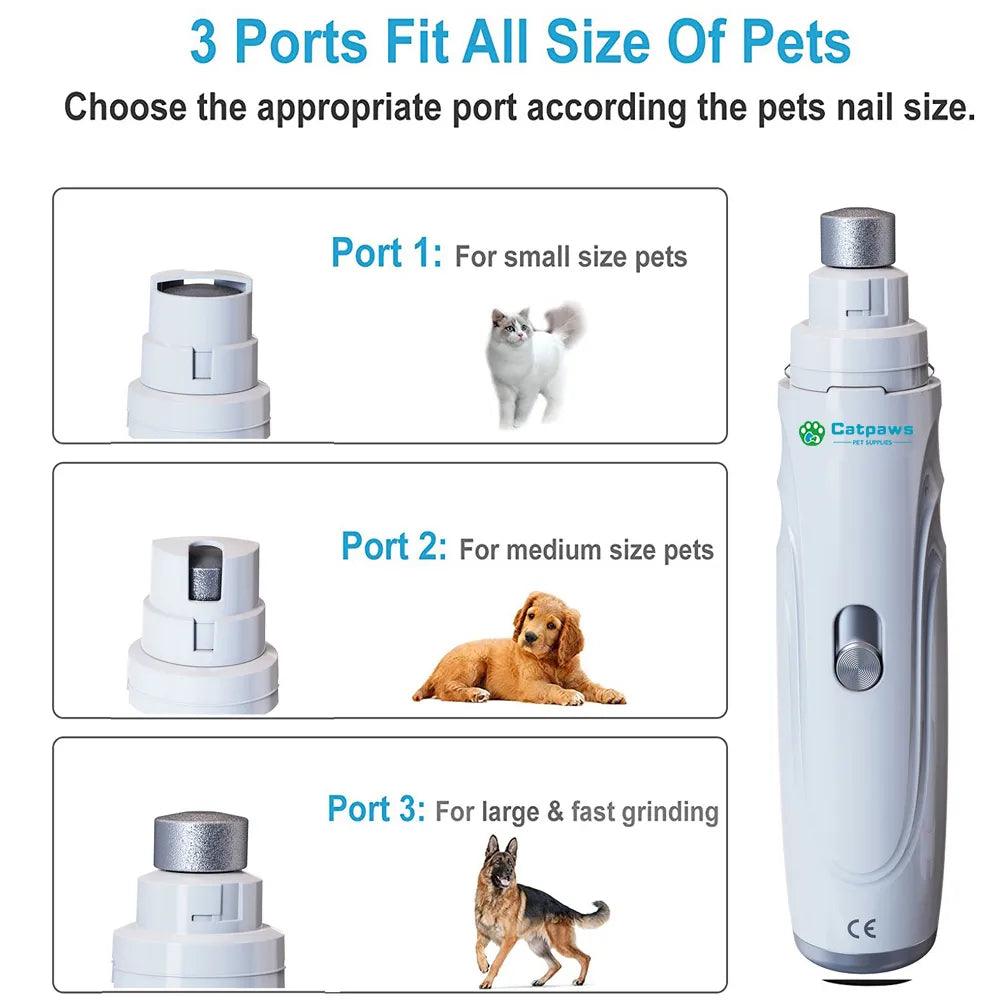 Electric Pet Nail Grinder: Precise Grooming for Dogs and Cats  ourlum.com   