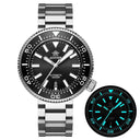 ADDIESDIVE Men's Luxury Diver's Watch with Sapphire Glass and Automatic Movement  ourlum.com black  