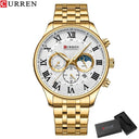 CURREN 2023 Men's Waterproof Chronograph Watch with Luminous Hands - Stylish Stainless Steel Sport Timepiece  OurLum.com gold box CHINA 